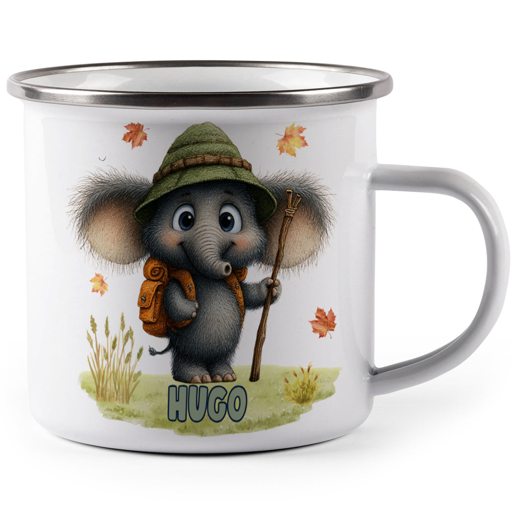 Adorable Elephant With Backpack Camping Mug product