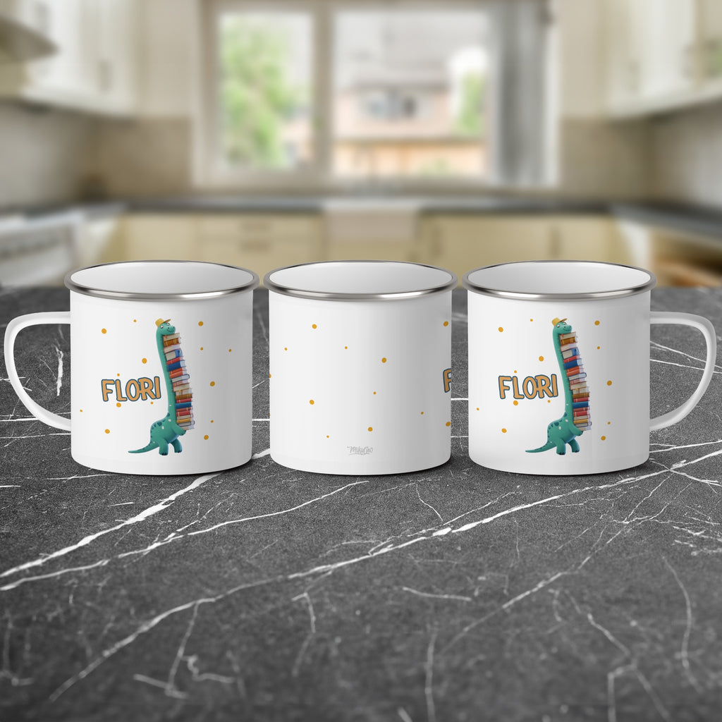 Dinosaur Bookshelf Design Mug Cute Personalized Mug product
