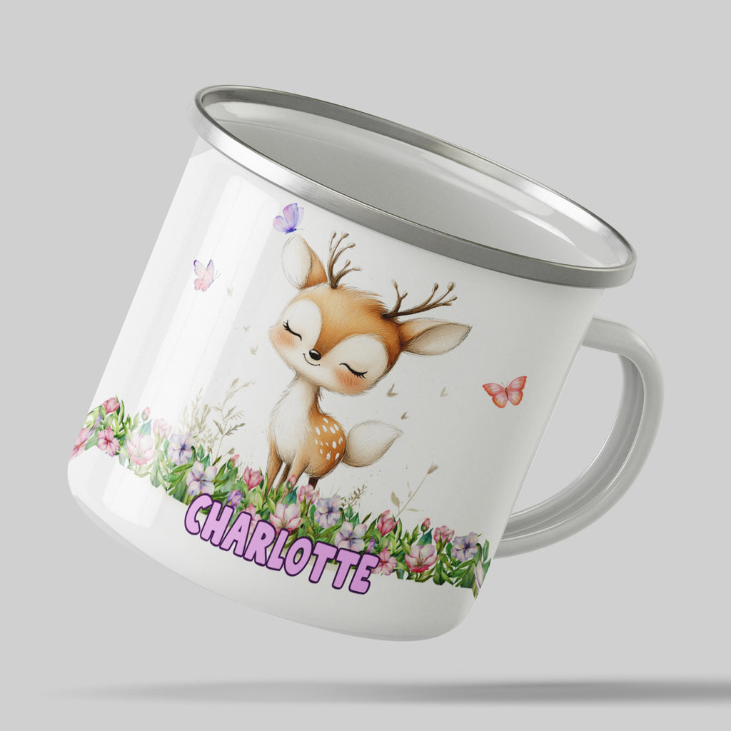 Cute Floral Deer Personalized Camping Mug product