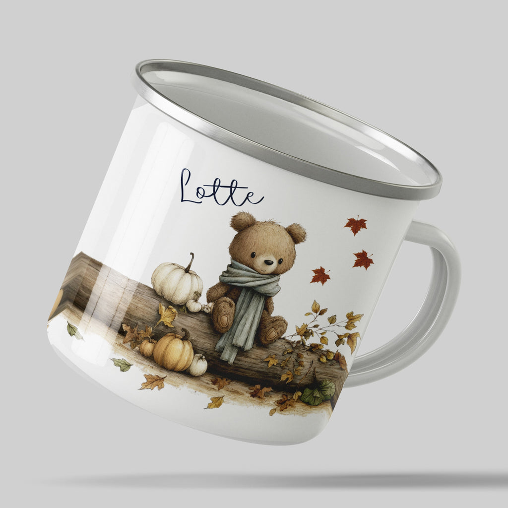 Cute Autumn Bear and Pumpkins Fall Mug product