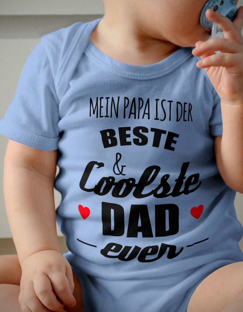 Babybody kurzarm Mein Papa ist der beste und coolste Dad - von Mikalino