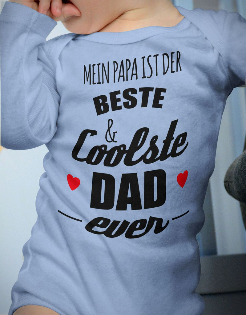 Babybody Langarm Mein Papa ist der beste und coolste Dad - von Mikalino