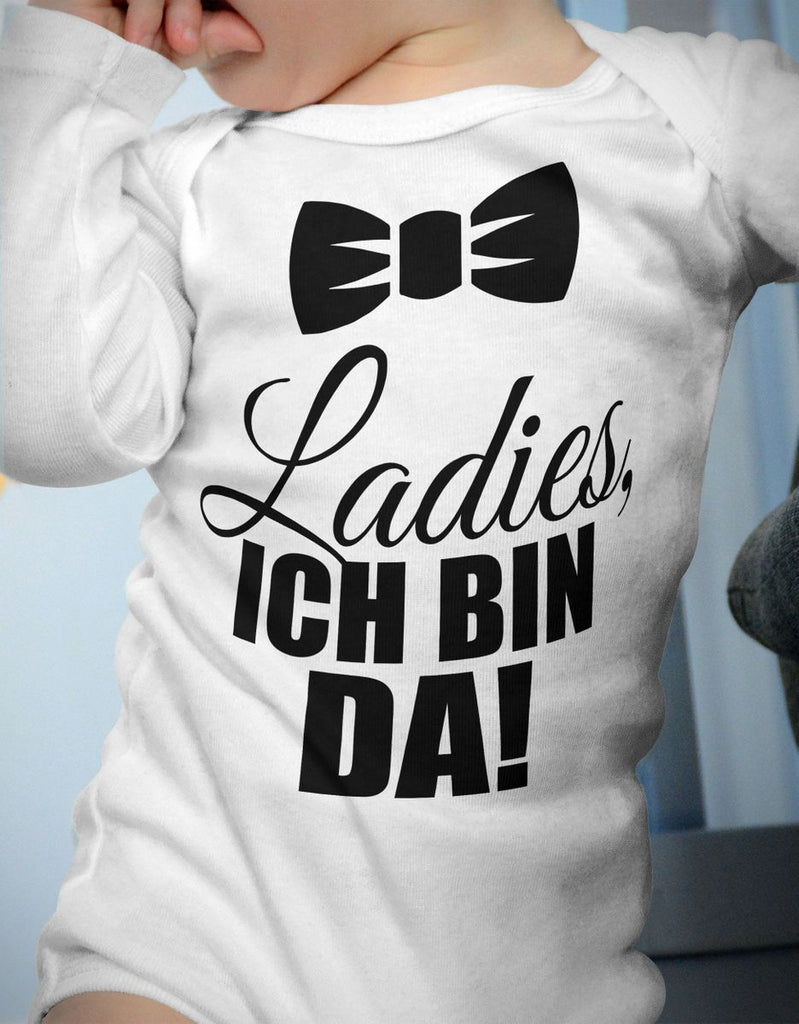 Babybody Langarm Ladies, ich bin da! - von Mikalino