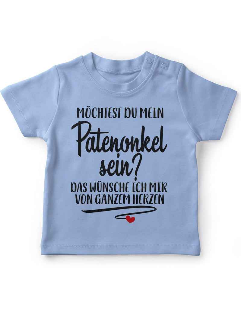 Mikalino Baby / Kinder T-Shirt mit Spruch für Jungen Mädchen Unisex kurzarm Möchtest du mein Patenonkel sein | handbedruckt in Deutschland | Handmade with love - von Mikalino