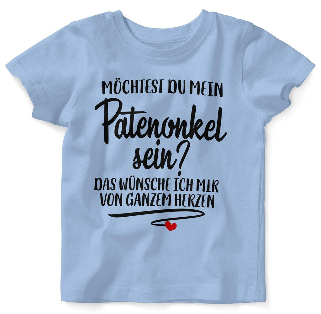 Mikalino Baby / Kinder T-Shirt mit Spruch für Jungen Mädchen Unisex kurzarm Möchtest du mein Patenonkel sein | handbedruckt in Deutschland | Handmade with love - von Mikalino