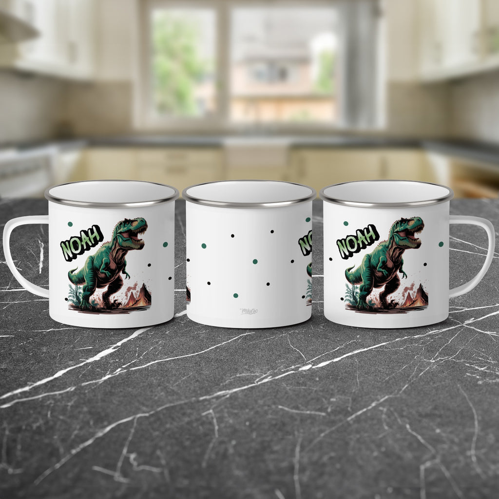 Personalized Dinosaur Themed Enamel Mug product