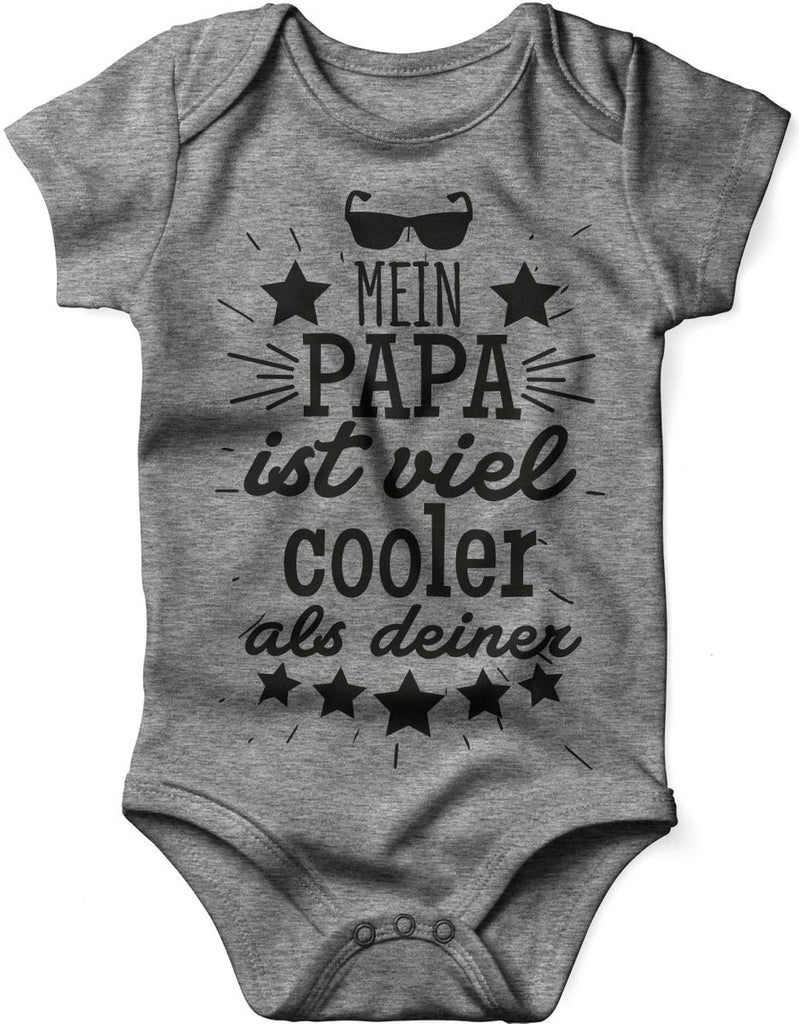 Babybody kurzarm Mein Papa ist viel cooler als deiner v2 - von Mikalino