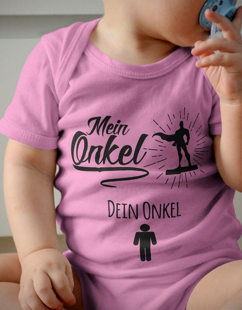 Babybody kurzarm Mein Onkel - Dein Onkel - von Mikalino