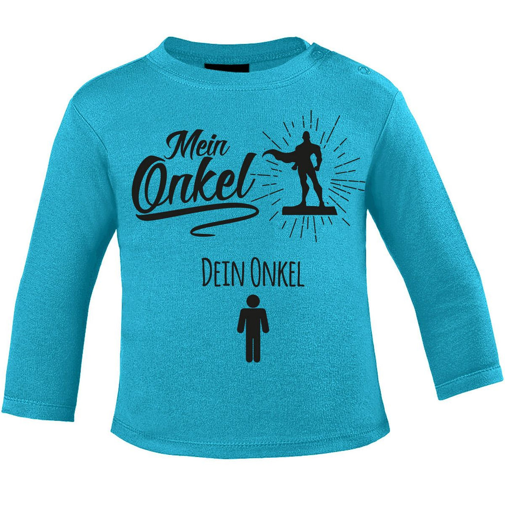 Mikalino Baby Longsleeve Mein Onkel - Dein Onkel - von Mikalino