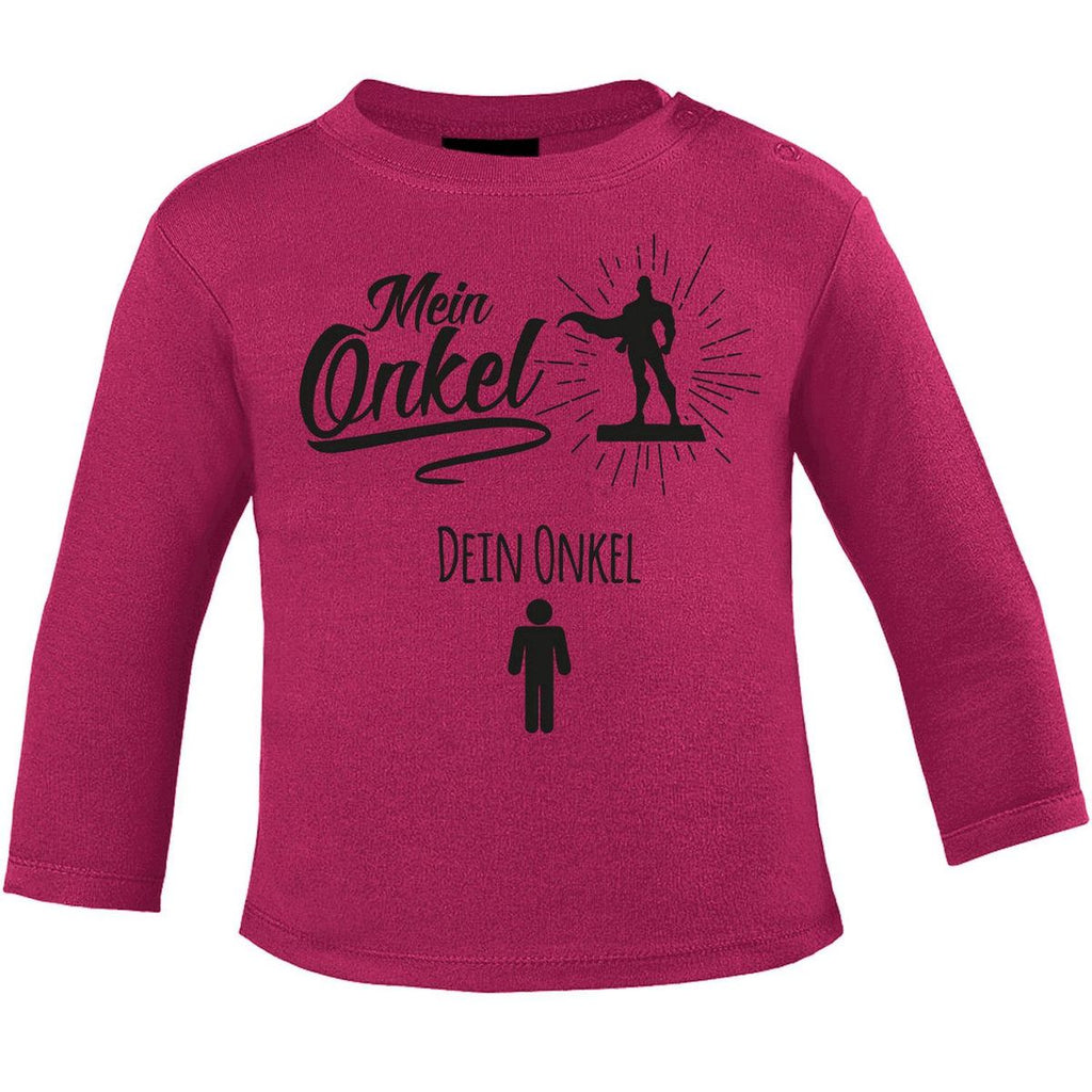 Mikalino Baby Longsleeve Mein Onkel - Dein Onkel - von Mikalino