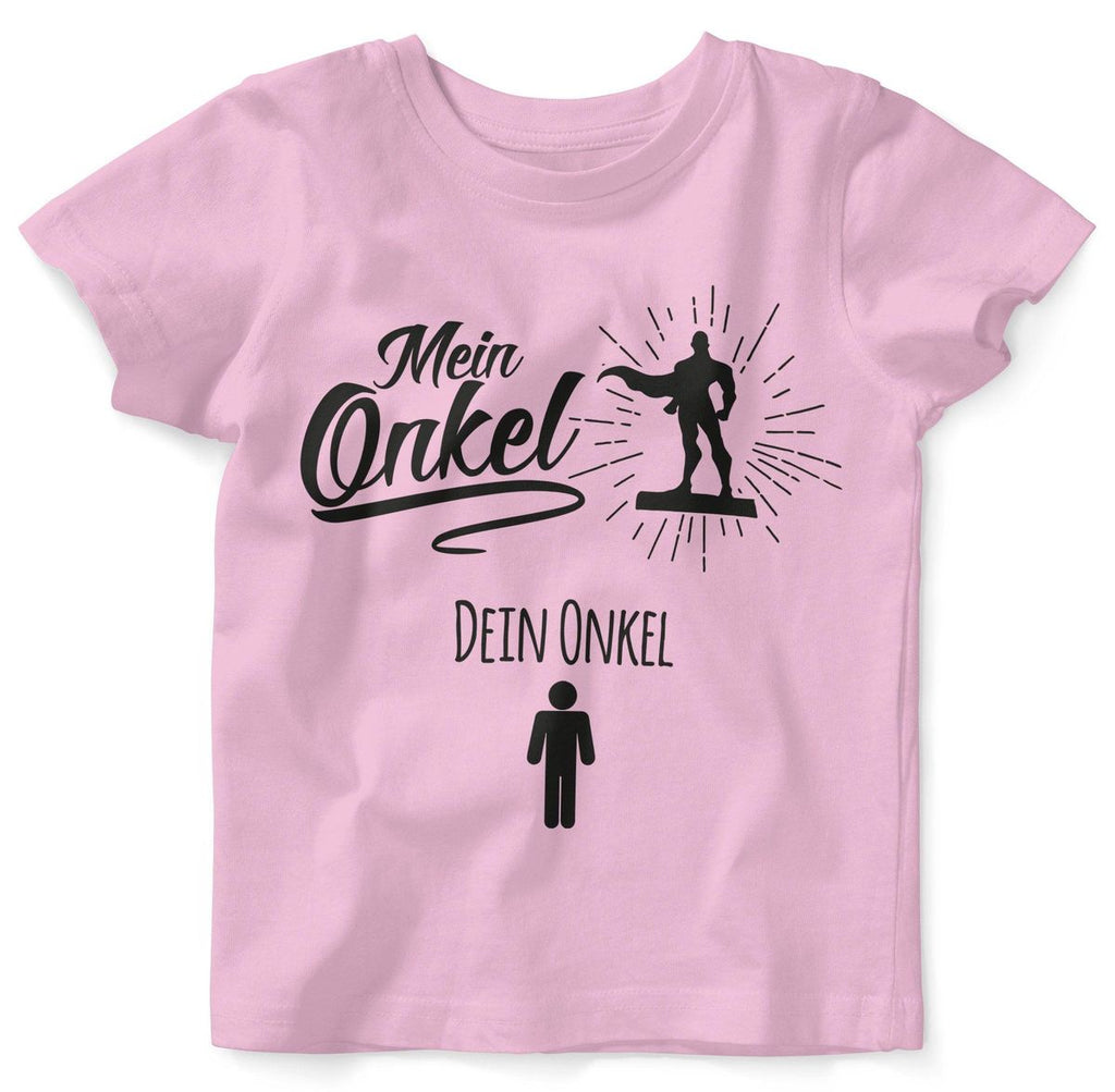 Mikalino Baby / Kinder T-Shirt mit Spruch für Jungen Mädchen Unisex kurzarm Mein Onkel - Dein Onkel  | handbedruckt in Deutschland | Handmade with love - von Mikalino