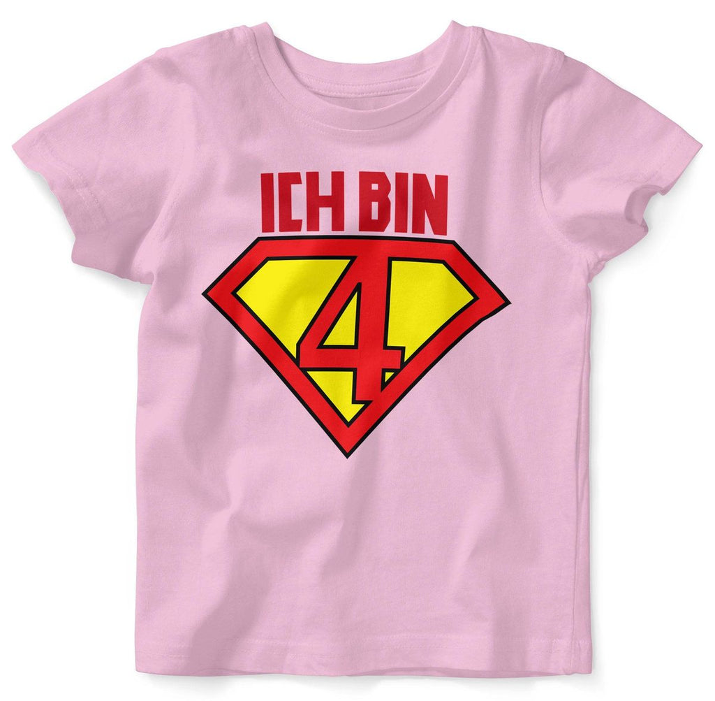 Mikalino Baby / Kinder T-Shirt mit Spruch für Jungen Mädchen Unisex kurzarm Ich bin 4 | handbedruckt in Deutschland | Handmade with love - von Mikalino