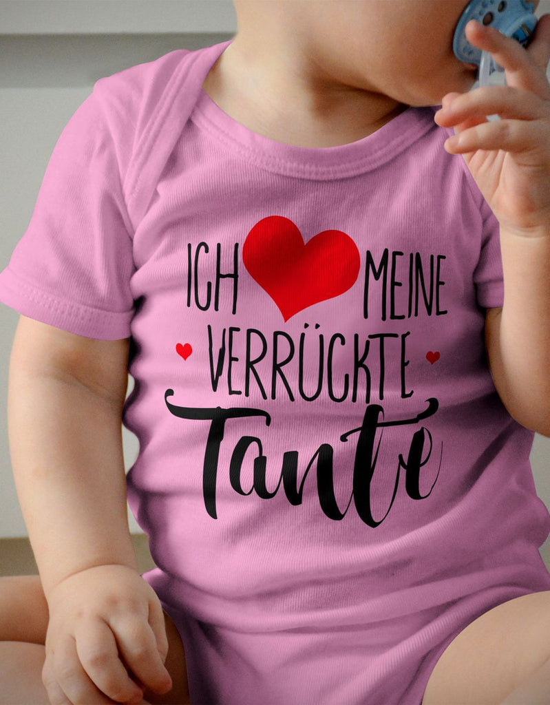 Babybody kurzarm Ich liebe meine verrückte Tante - von Mikalino