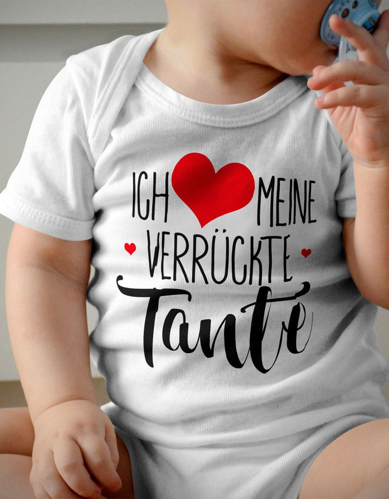 Babybody kurzarm Ich liebe meine verrückte Tante - von Mikalino