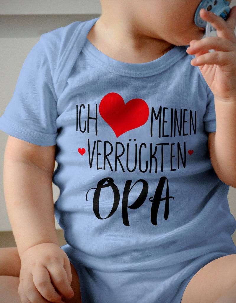 Babybody kurzarm Ich liebe meinen verrückten Opa - von Mikalino