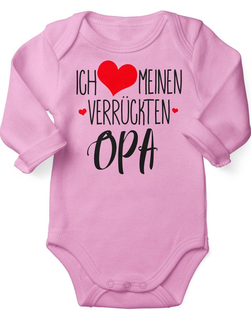 Babybody Langarm Ich liebe meinen verrückten Opa - von Mikalino