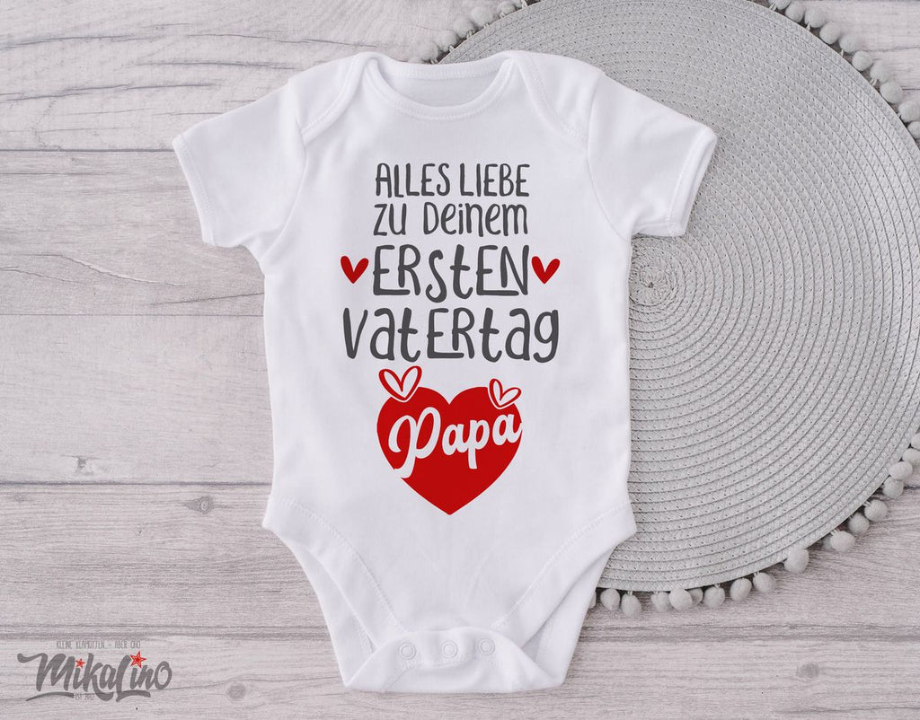 Babybody kurzarm Alles Liebe zu deinem ersten Vatertag - von Mikalino