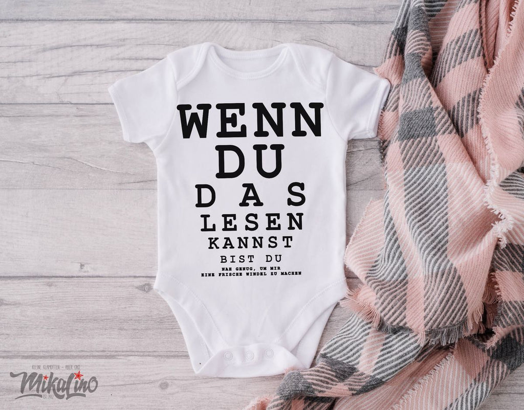 Babybody kurzarm Wenn Du das lesen kannst... - von Mikalino