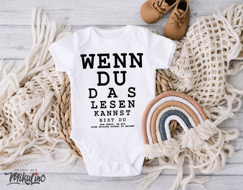 Babybody kurzarm Wenn Du das lesen kannst... - von Mikalino