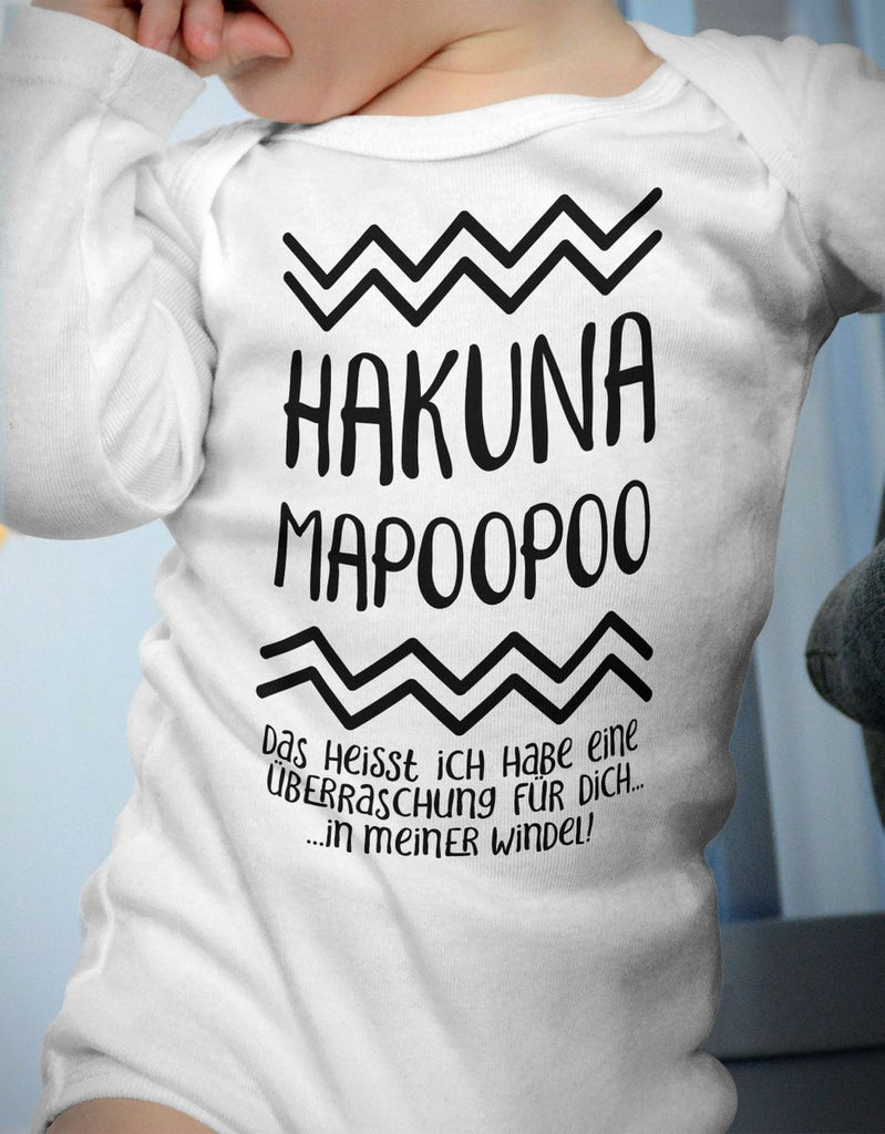 Babybody Langarm Hakuna Mapoopoo - von Mikalino