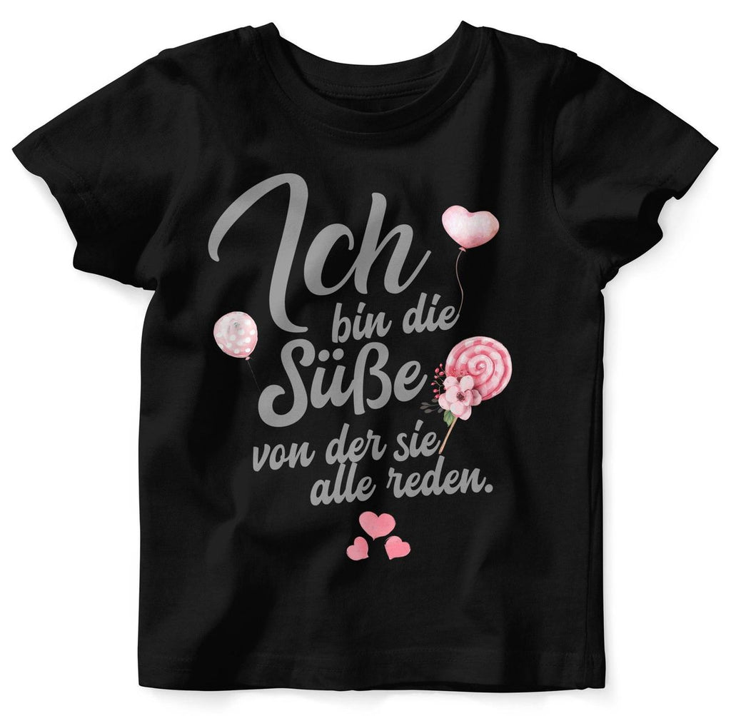 Baby / Kinder T-Shirt kurzarm Ich bin die Süße von der sie alle reden - von Mikalino