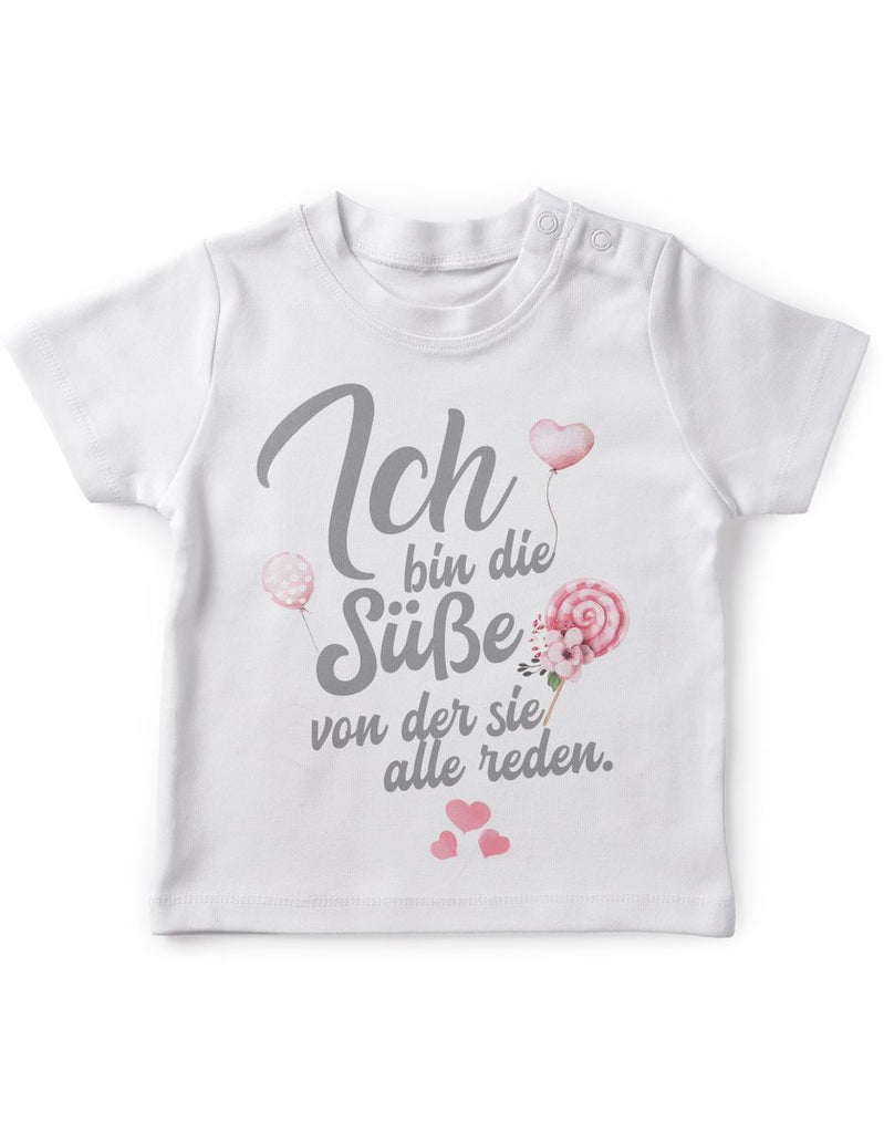 Baby / Kinder T-Shirt kurzarm Ich bin die Süße von der sie alle reden - von Mikalino