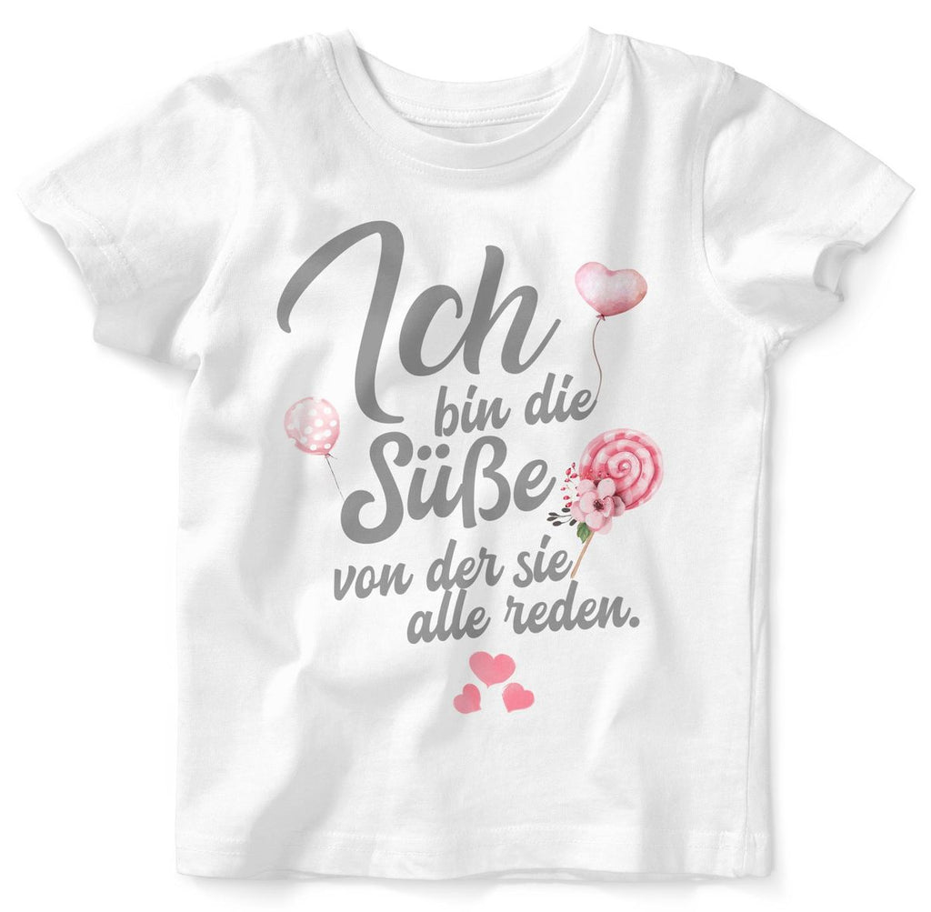 Baby / Kinder T-Shirt kurzarm Ich bin die Süße von der sie alle reden - von Mikalino