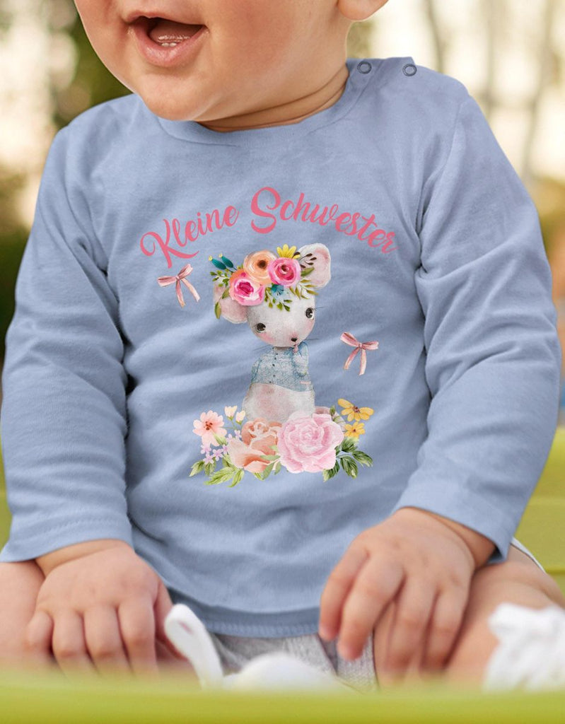 Baby / Kinder Longsleeve langarm Die Kleine Schwester - von Mikalino