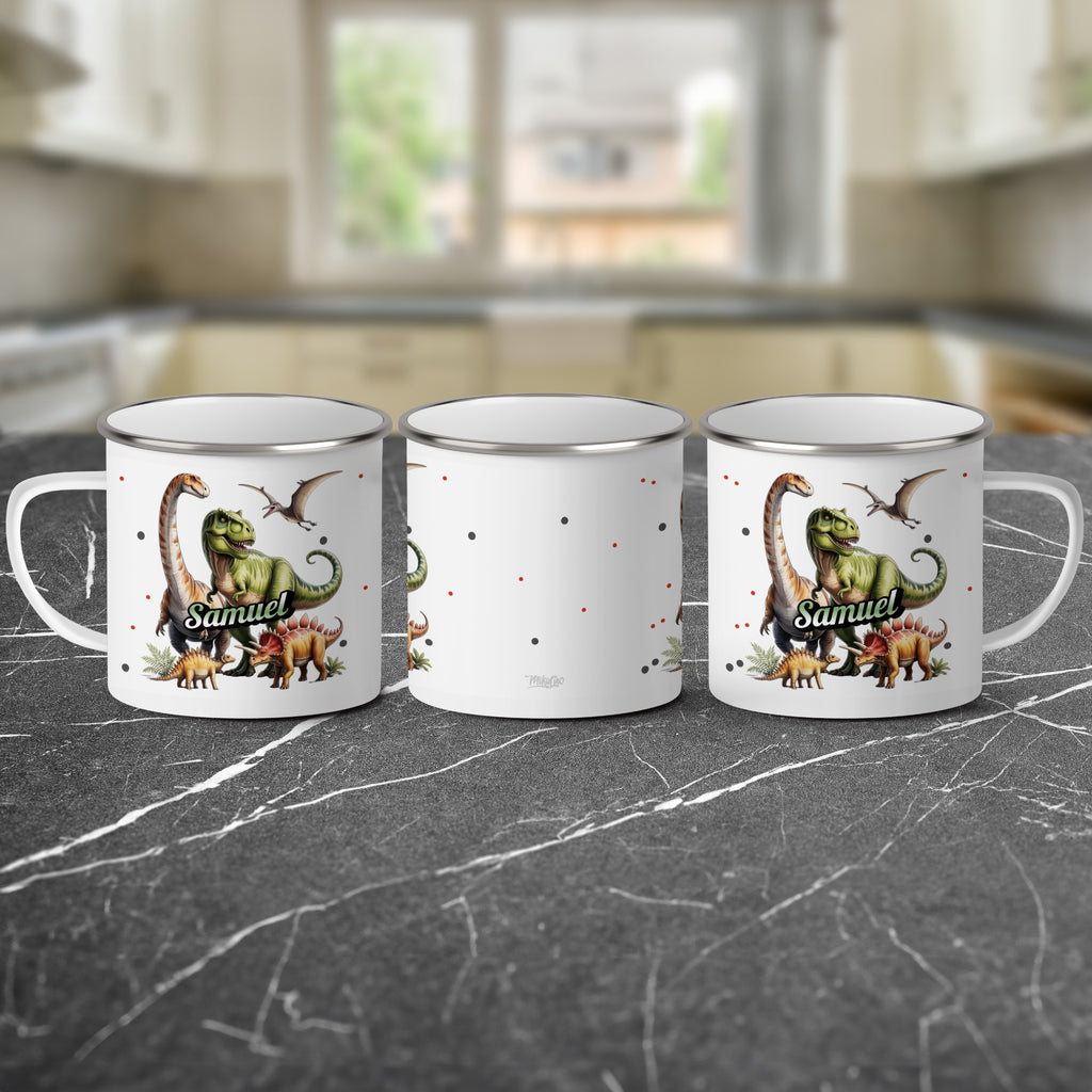 Dinosaur Graphic Mug with Name Personalized Mug product type