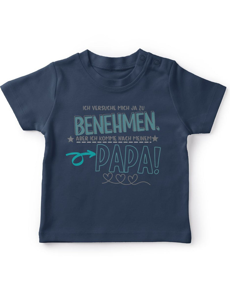 Baby / Kinder T-Shirt kurzarm Ich versuche mich ja zu benehmen - von Mikalino