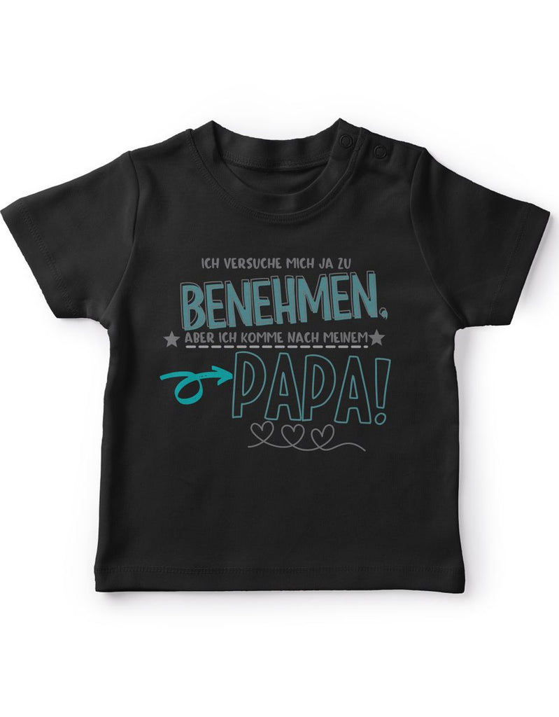 Baby / Kinder T-Shirt kurzarm Ich versuche mich ja zu benehmen - von Mikalino