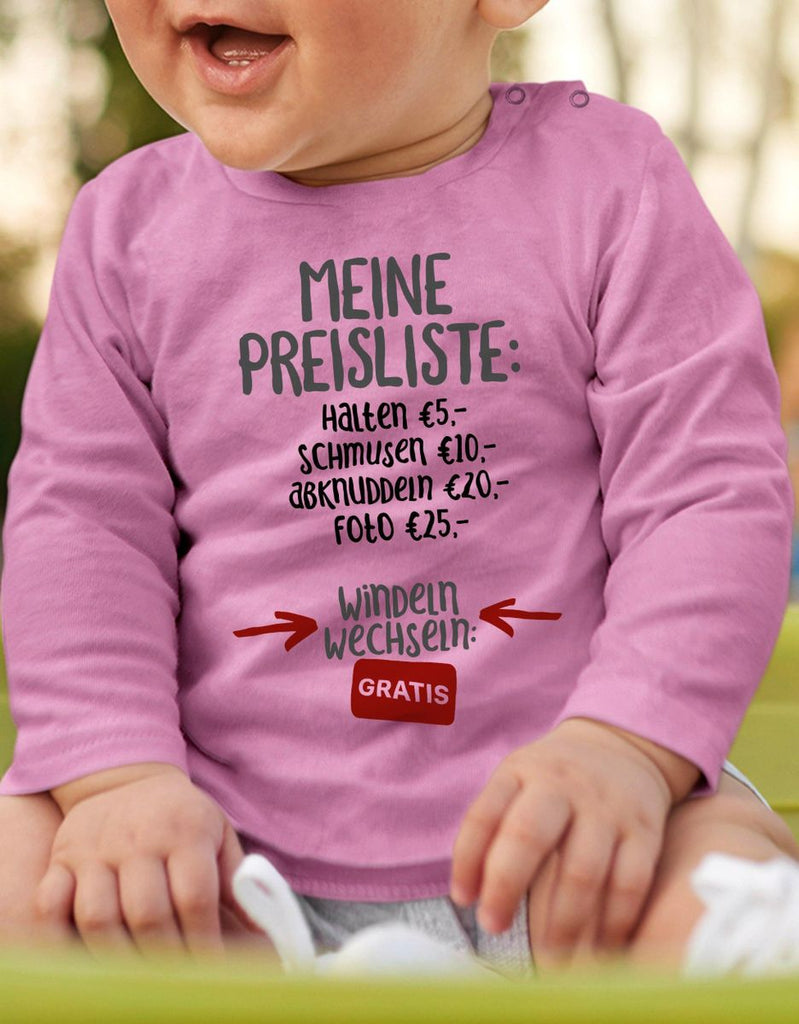 Baby / Kinder Longsleeve langarm Meine Preisliste - von Mikalino