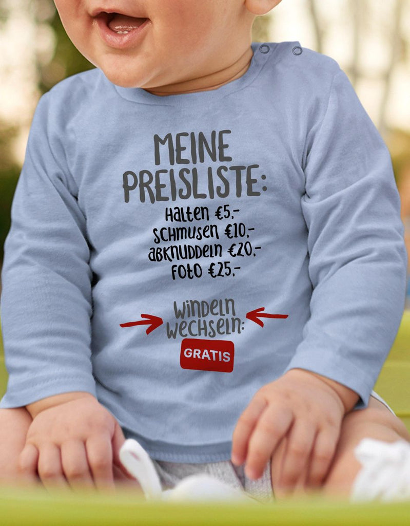 Baby / Kinder Longsleeve langarm Meine Preisliste - von Mikalino