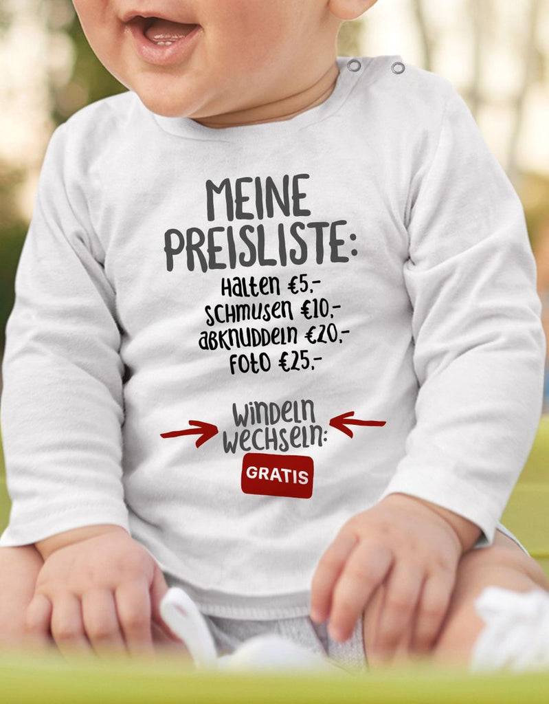 Baby / Kinder Longsleeve langarm Meine Preisliste - von Mikalino