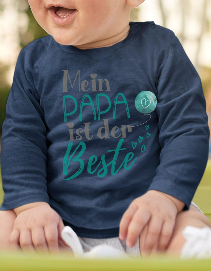 Baby / Kinder Longsleeve langarm Mein Papa ist der Beste - von Mikalino