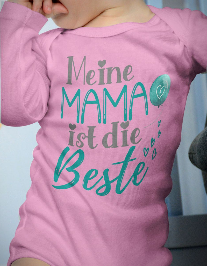 Babybody Langarm Meine Mama ist die Beste - von Mikalino