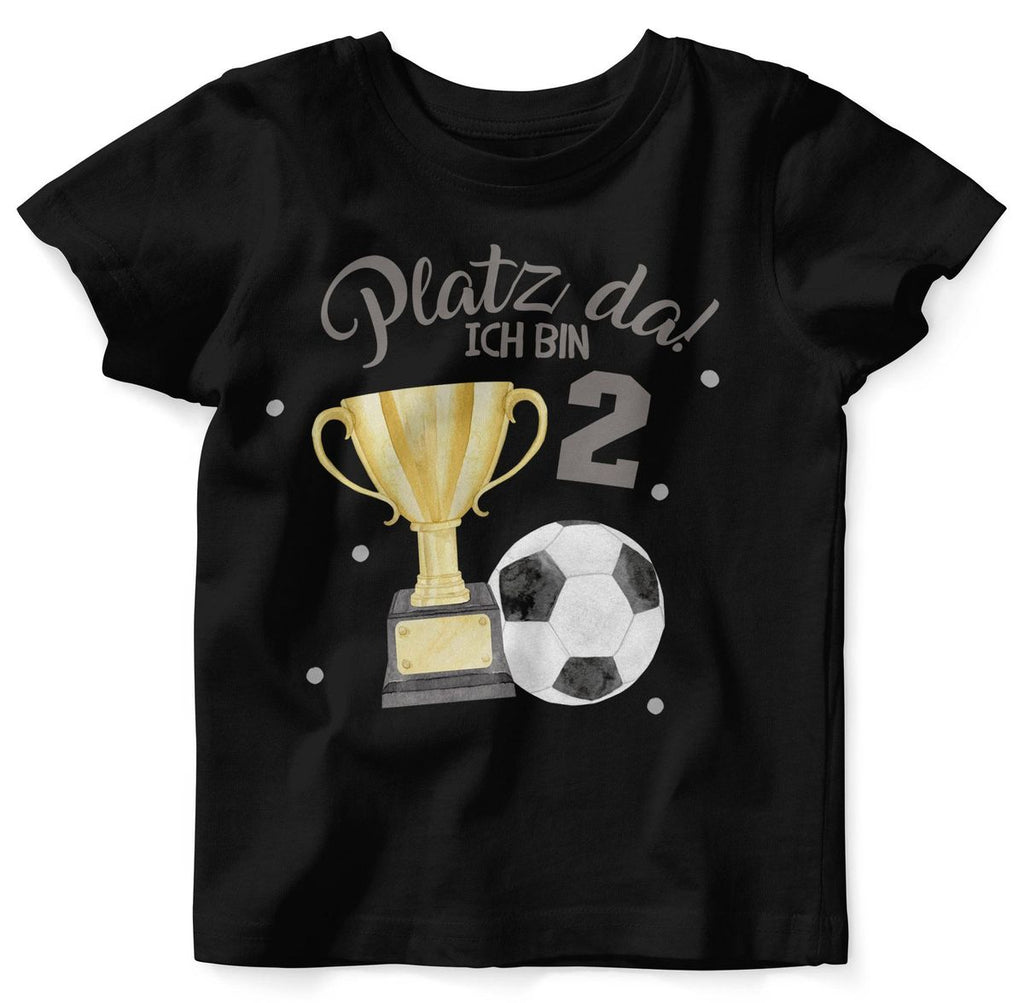 Baby / Kinder T-Shirt mit Spruch Platz Da ! Ich bin 2 - Fussball - von Mikalino