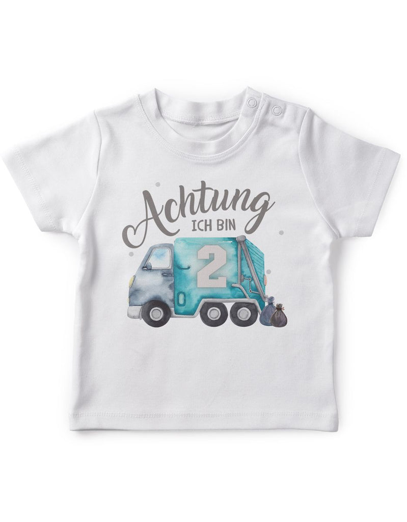 Baby / Kinder T-Shirt mit Spruch Ich bin 2 - Müllabfuhr - von Mikalino