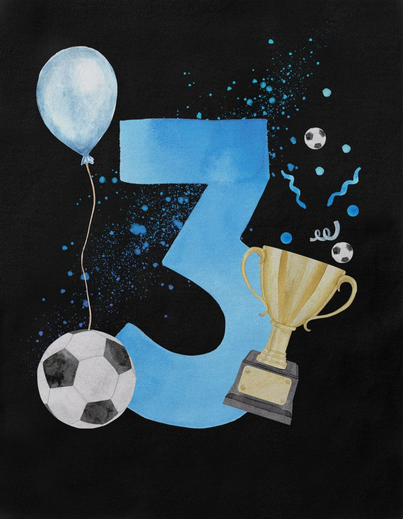 Kinder T-Shirt 3 Geburtstag Fussball - von Mikalino