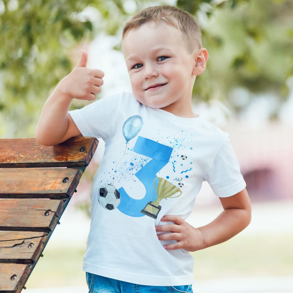 Kinder T-Shirt 3 Geburtstag Fussball - von Mikalino