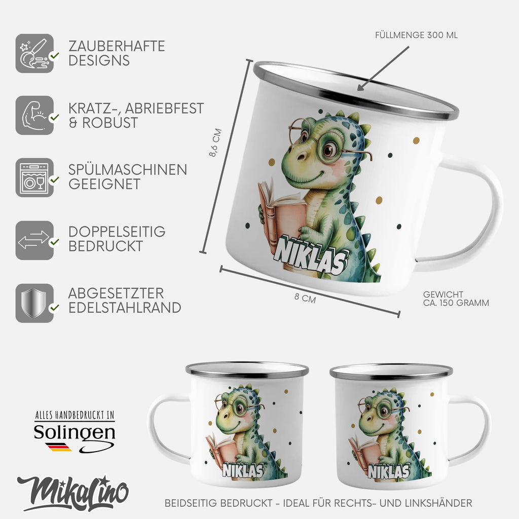 Adorable Dinosaur Studying Customizable Mug product