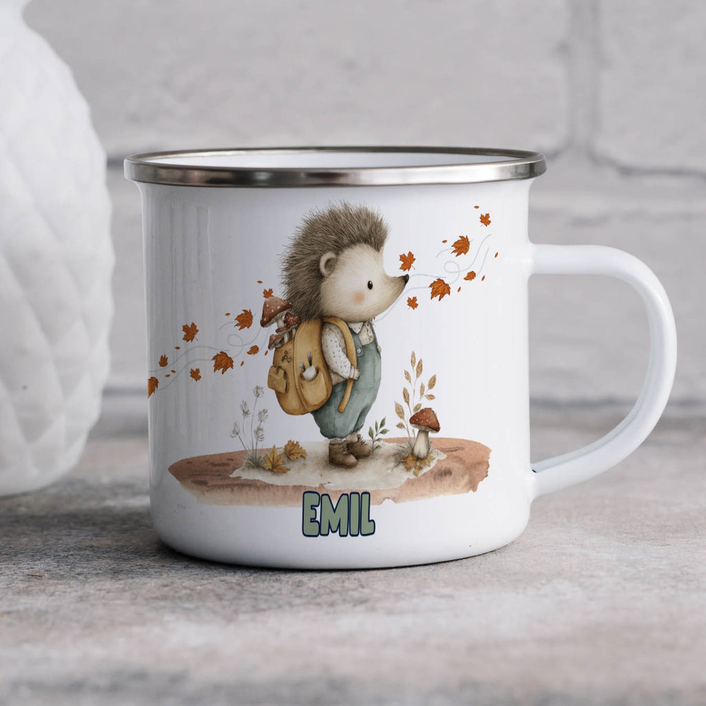 Cute Hedgehog with Bag Personalized Mug product