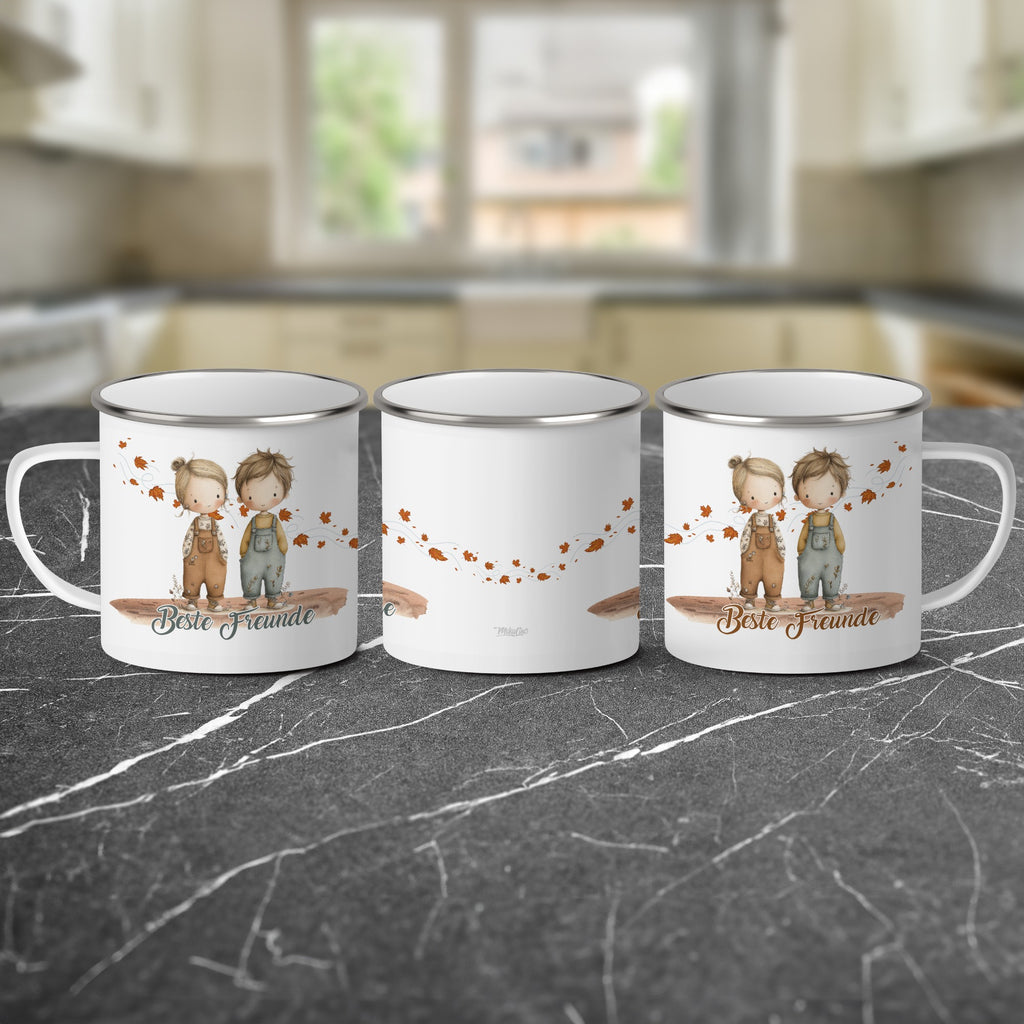 Beste Freunde white ceramic coffee mug product