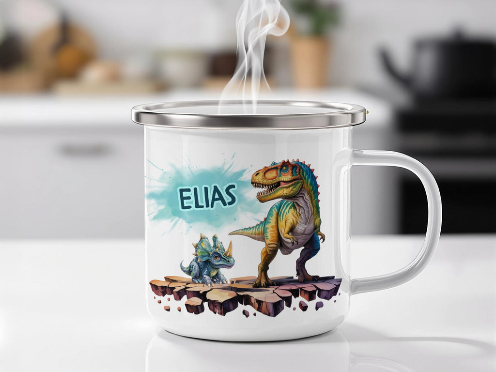 Personalized Dinosaur Theme White Mug product