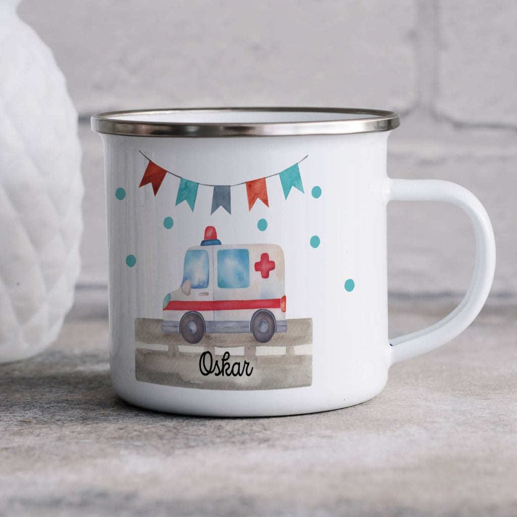 Ambulance with Banners Personalized Oskar Mug