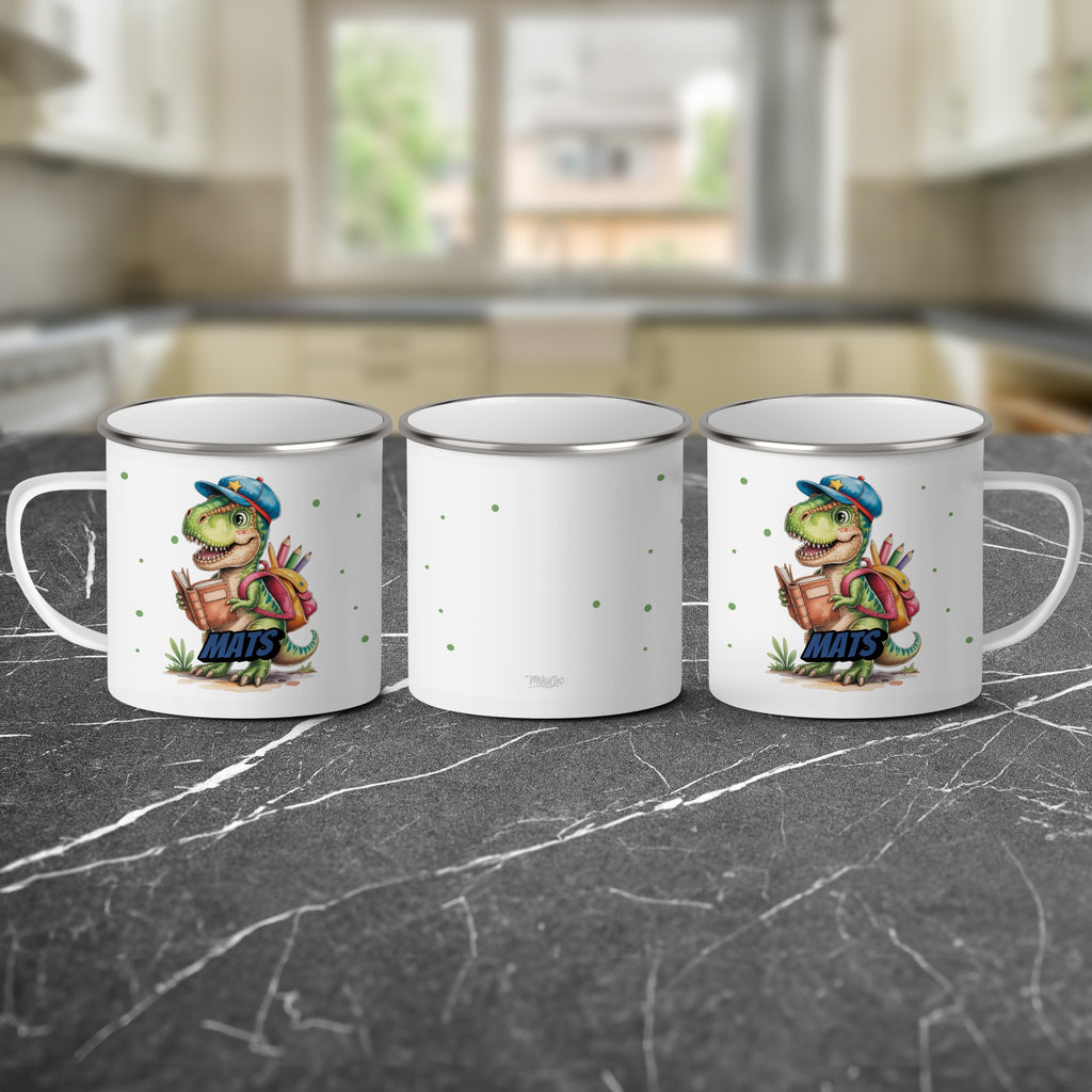 Cute Dinosaur Design White Coffee Mug product