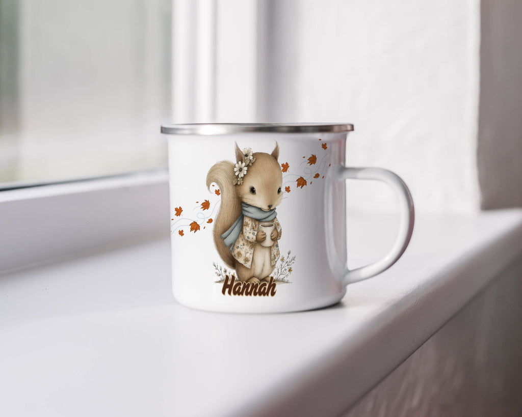 Personalized Autumn Squirrel Design Ceramic Mug product