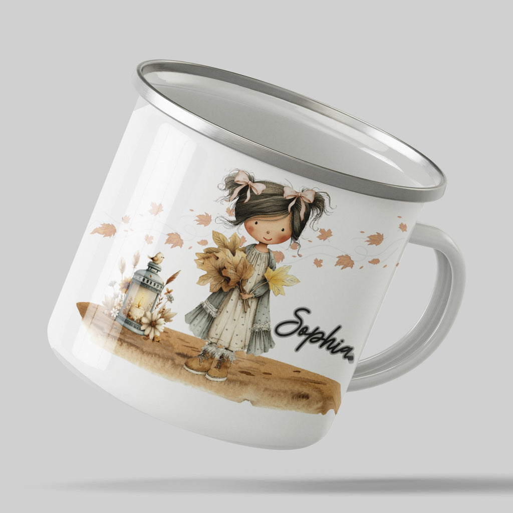 Personalized Autumn Girl Illustration with Lantern product type