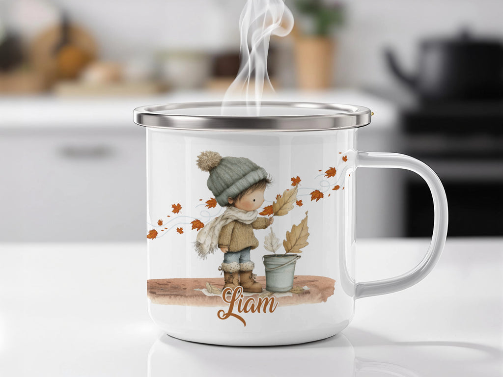 Adorable Autumn Leaves Liam Print Ceramic Mug product