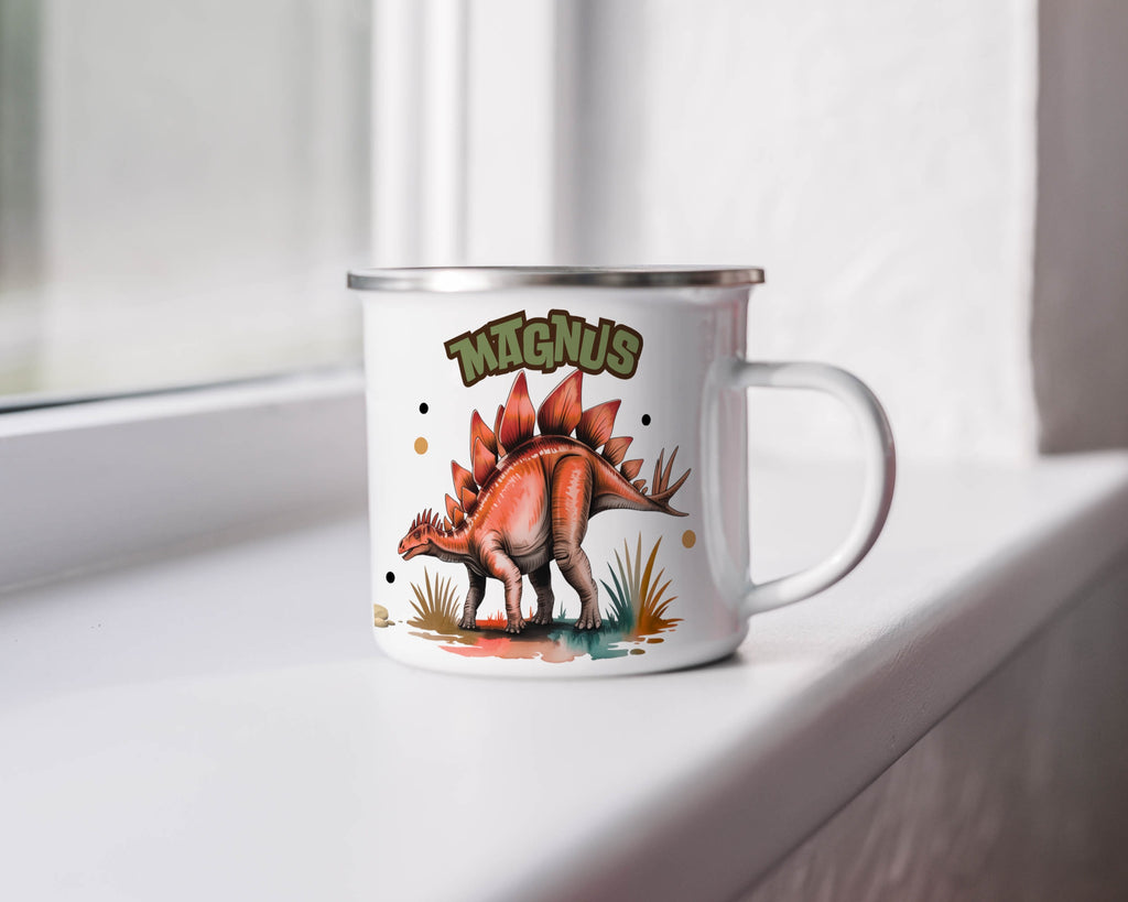 Awesome Dinosaur White Mug for Kids Fun Drinkware Product